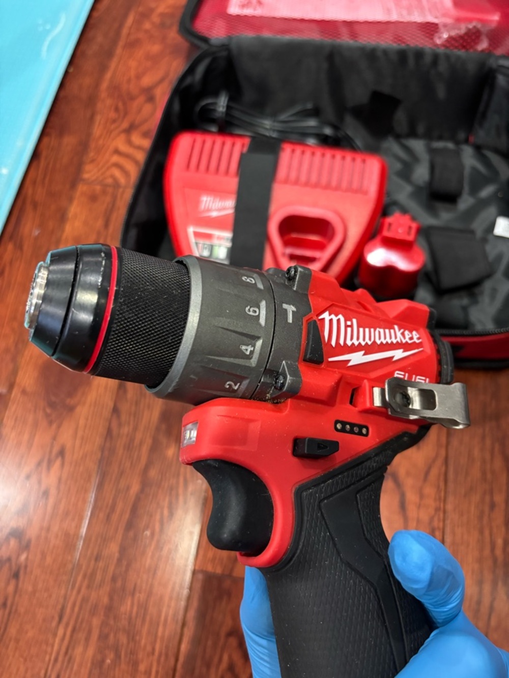 Milwaukee M12 1/2 inch Compact Hammer Drill Driver Kit— Batt, Charger and Bag